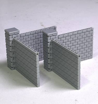 Concrete Block Wall corner sections (2)